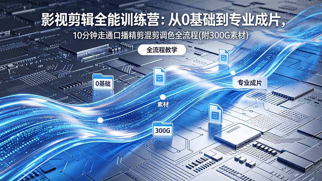 2026影视剪辑全能实战课｜0基础到专业成片，全流程教学，高清带300G素材-智点网