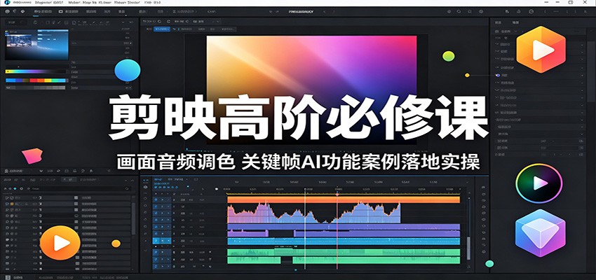 剪映高阶必修课：画面音频调色，关键帧AI功能案例落地实操-智点网
