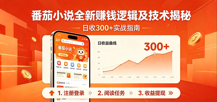 番茄小说全新赚钱逻辑及技术日收300+，小白新书皆可做！无脑赚就行了！-智点网