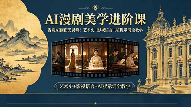 告别AI画面无灵魂!AI漫剧美学进阶课,艺术史+影视语言+AI提示词全教学-智点网