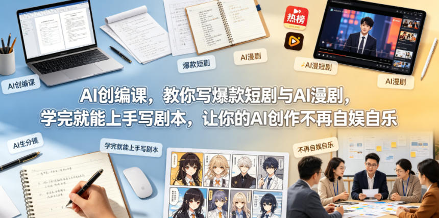 AI创编课，教你写爆款短剧与AI漫剧，学完就能上手写剧本，让你的AI创作不再自娱自乐(更新0521)-智点网