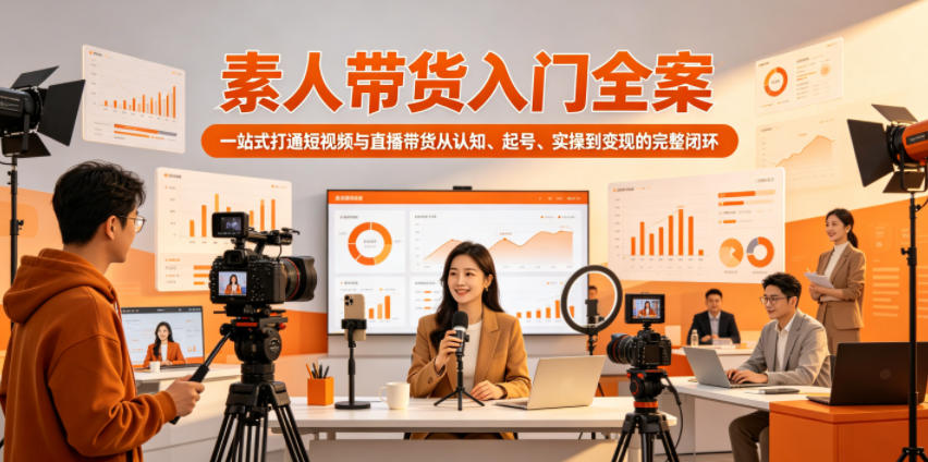 素人带货入门全案，一站式打通短视频与直播带货从认知、起号、实操到变现的完整闭环-智点网