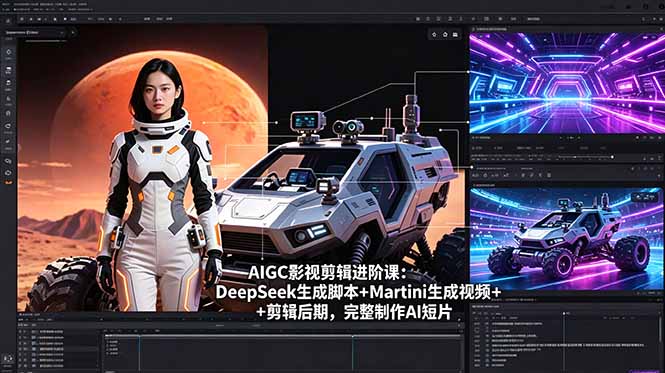 AIGC影视剪辑进阶课：DeepSeek生成脚本+Martini生成视频+剪辑后期，完整制作AI短片-智点网