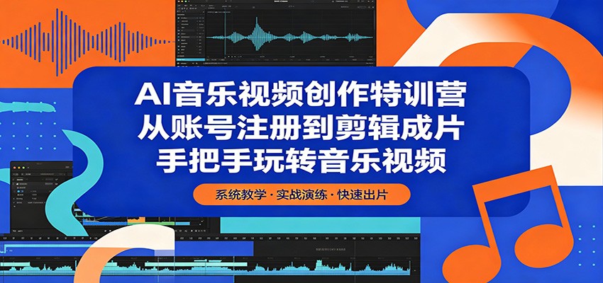 AI音乐视频创作特训营：从账号注册到剪辑成片，手把手玩转音乐视频-智点网
