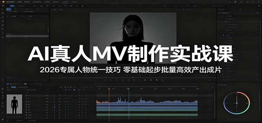 AI真人MV制作实战课：2026专属人物统一技巧，零基础起步批量高效产出成片-智点网