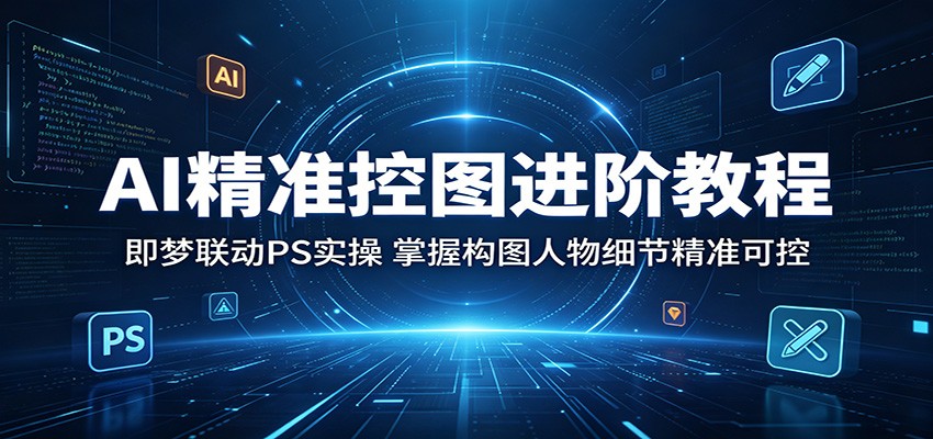 AI精准控图进阶教程：即梦联动PS实操，掌握构图人物细节精准可控-智点网