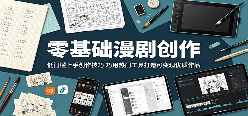 零基础漫剧创作：低门槛上手创作技巧，巧用热门工具打造可变现优质作品-智点网