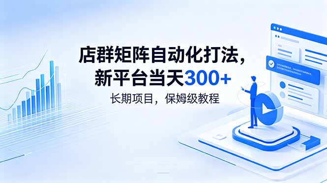店群矩阵自动化打法，新平台当天300+，长期项目，保姆级教程-智点网