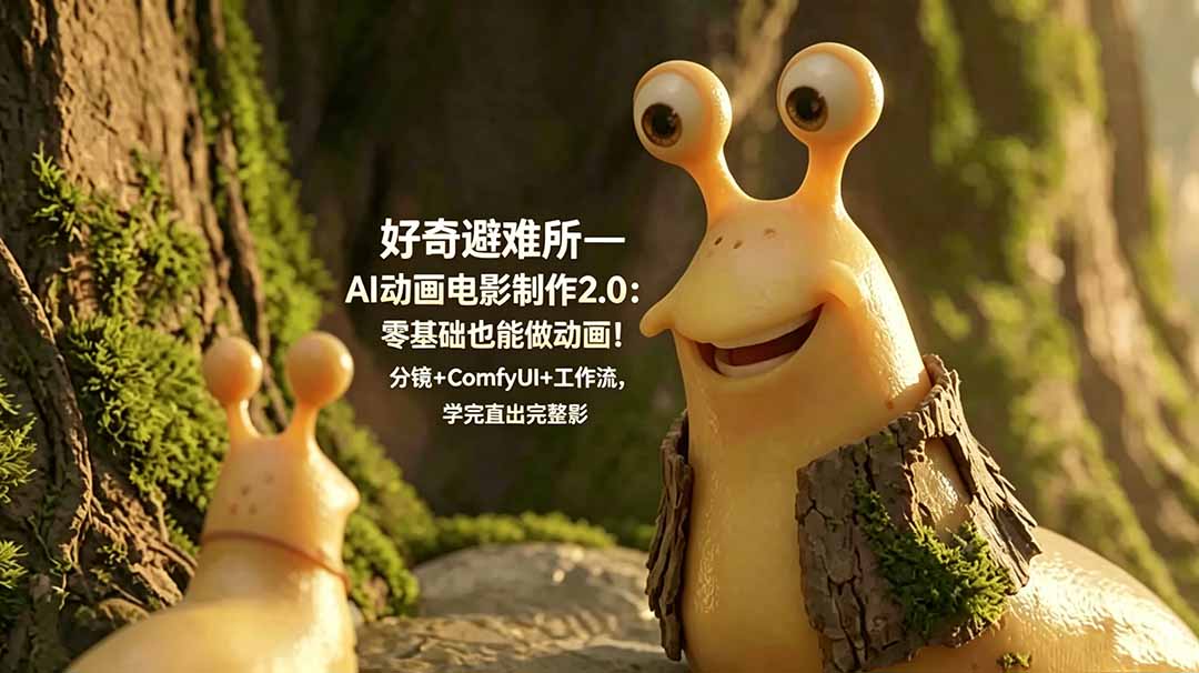 好奇避难所—AI动画电影制作2.0：零基础也能做动画！分镜+ComfyUI+工作流，学完直出完整影片-智点网