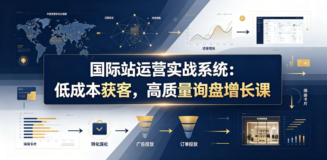 国际站运营实战系统：低成本获客，高质量询盘增长课(更新26年)-智点网