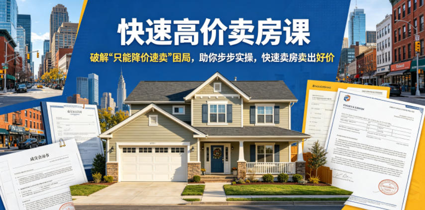 快速高价卖房课，破解“只能降价速卖”困局，助你步步实操，快速卖房卖出好价(更新2026)-智点网