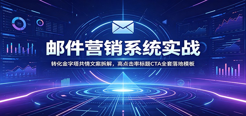 邮件营销系统实战：转化金字塔共情文案拆解，高点击率标题CTA全套落地模板-智点网