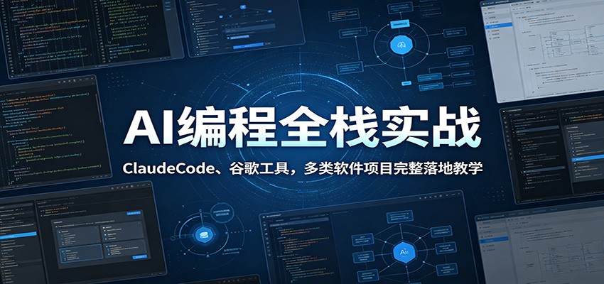 AI编程全栈实战：ClaudeCode、谷歌工具，多类软件项目完整落地教学-智点网