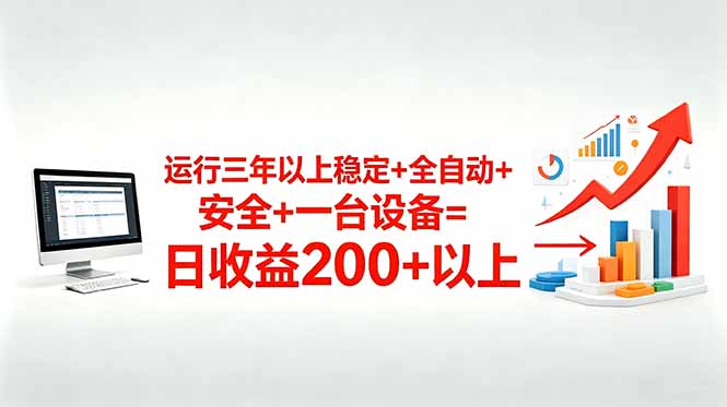 三年以上稳定+全自动+安全+一台设备=日收益200+-智点网