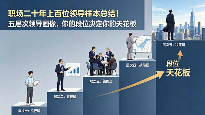 付费文章：职场二十年上百位领导样本总结！五层次领导画像，你的段位决定你的天花板-智点网