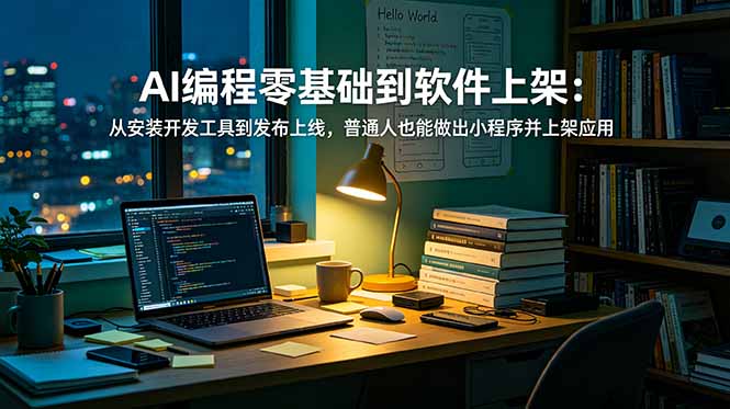 AI编程零基础到软件上架：从安装开发工具到发布上线，普通人也能做出小程序并上架应用商店-智点网