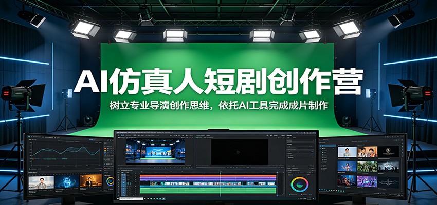 AI仿真人短剧创作营：树立专业导演创作思维，依托AI工具完成成片制作-智点网
