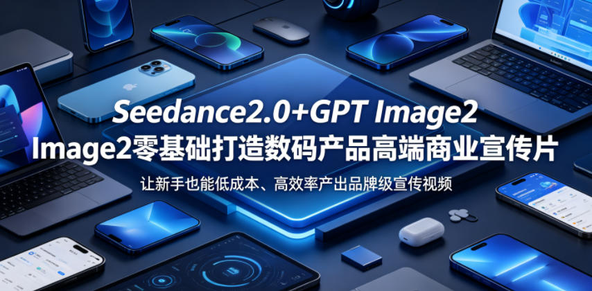 Seedance2.0+GPT Image2零基础打造数码产品高端商业宣传片，让新手也能低成本、高效率产出品牌级宣传视频-智点网