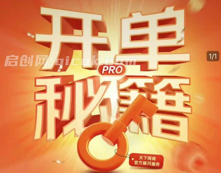 天下网商-开单秘籍PRO淘天实战陪跑计划2026年6月14(价值3980元)-智点网