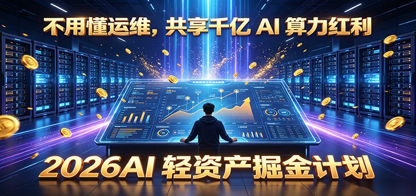 不用懂运维，共享千亿 AI 算力红利，2026AI 轻资产掘金计划-智点网