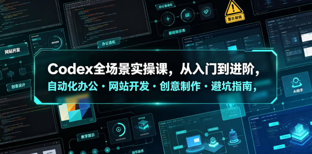 Codex全场景实操课，从入门到进阶，自动化办公・网站开发・创意制作・避坑指南，全流程教学-智点网