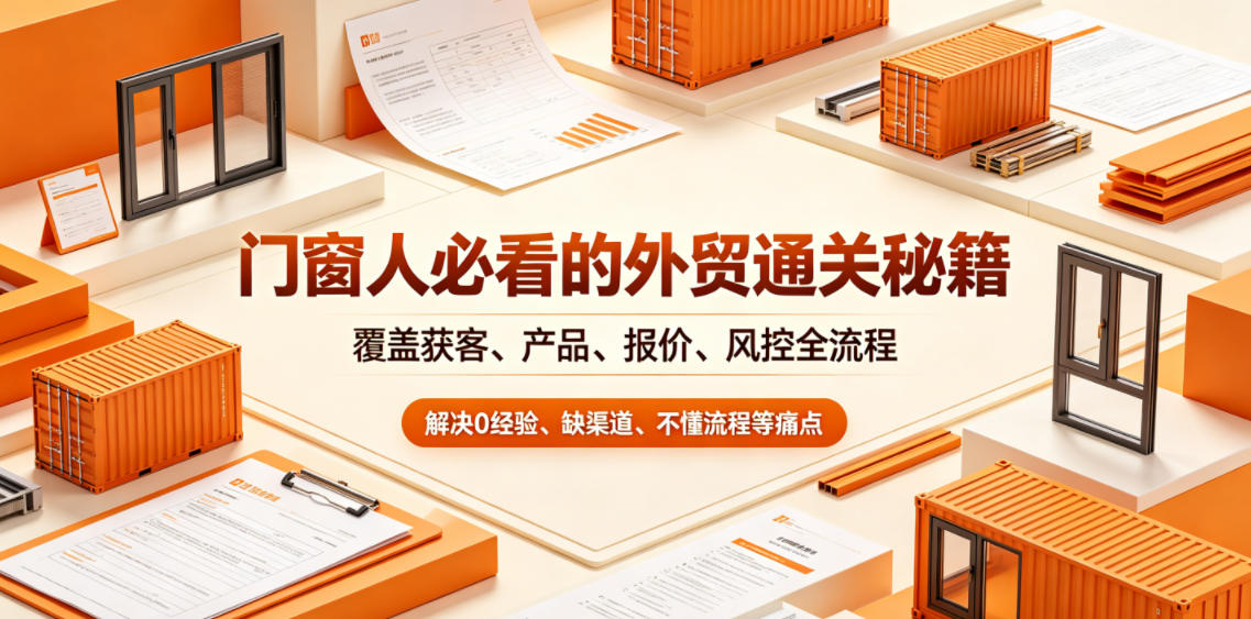 门窗人必看的外贸通关秘籍，块覆盖获客、产品、报价、风控全流程，解决0经验、缺渠道、不懂流程等痛点-智点网