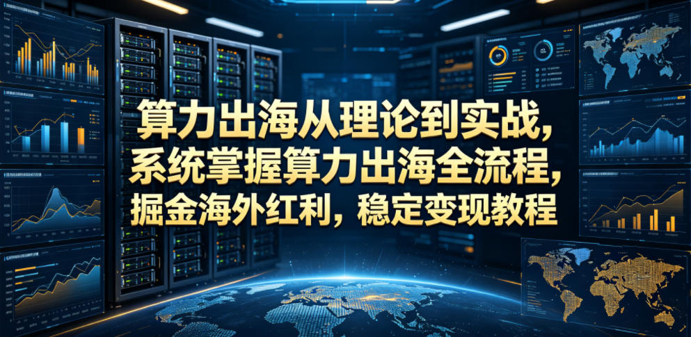算力出海从理论到实战，系统掌握算力出海全流程，掘金海外红利，稳定变现教程-智点网
