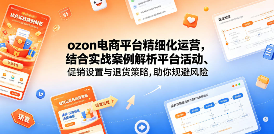 ozon电商平台精细化运营，结合实战案例解析平台活动、促销设置与退货策略，助你规避风险、提升销量-智点网