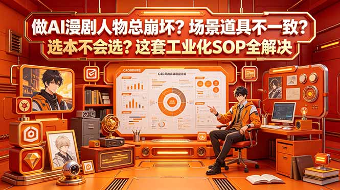 做AI漫剧人物总崩坏？场景道具不一致？选本不会选？这套工业化SOP全解决 (更新-智点网