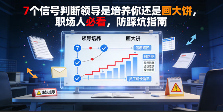付费文章：7个信号判断领导是培养你还是画大饼，职场人必看，防踩坑指南-智点网