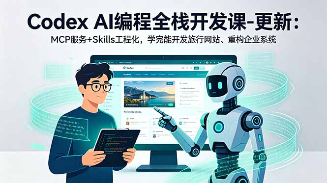 Codex AI编程全栈开发课-更新：MCP服务+Skills工程化，学完能开发旅行网站、重构企业系统-智点网