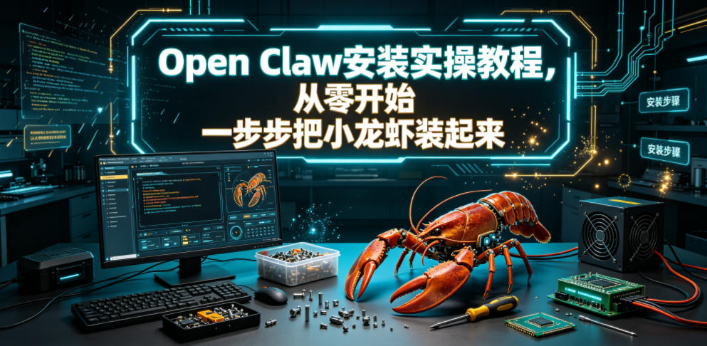 Open Claw安装实操教程，从零开始一步步一步步把小龙虾装起来-智点网