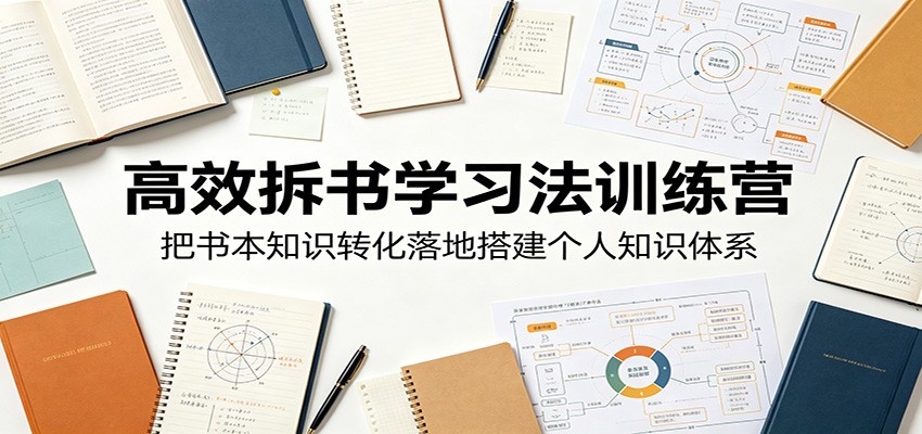 高效拆书学习法训练营，把书本知识转化落地搭建个人知识体系-智点网