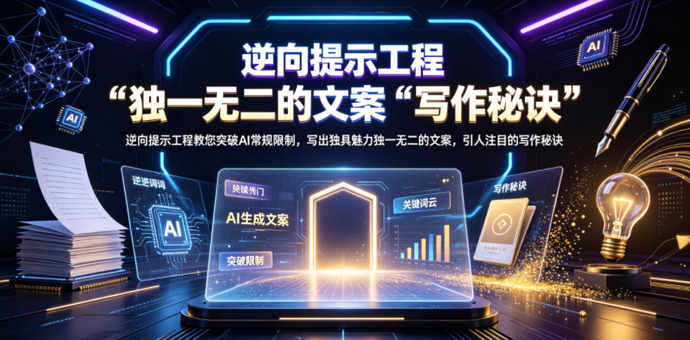 逆向提示工程教您突破AI常规限制，写出独具魅力独一无二的文案，引人注目的写作秘诀【原创双语字幕】-智点网