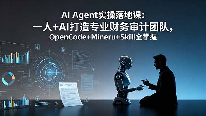AI Agent实操落地课：一人+AI打造专业财务审计团队，OpenCode+Mineru+Skill全掌握-智点网