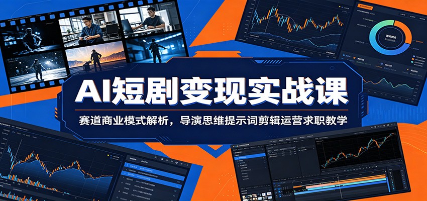 AI短剧变现实战课：赛道商业模式解析，导演思维提示词剪辑运营求职教学-智点网
