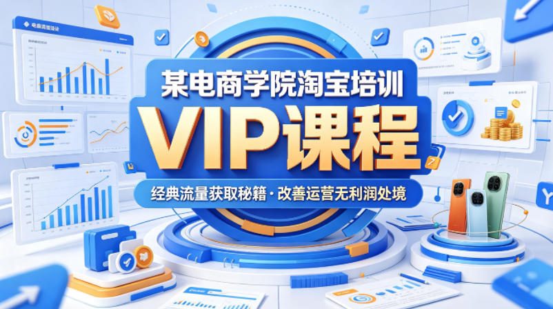某电商学院淘宝培训VIP课程，各种经典有用的流量获取秘籍，改善运营产品没利润的处境(2026年6月)-智点网