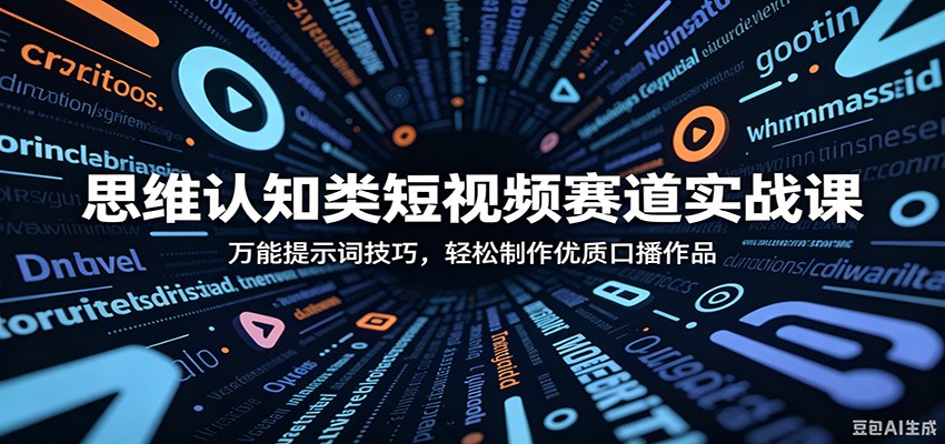 思维认知类短视频赛道实战课：万能提示词技巧，轻松制作优质口播作品-智点网