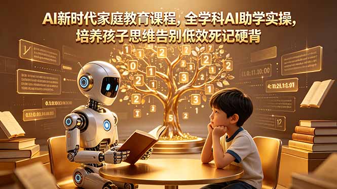 AI新时代家庭教育课程，全学科AI助学实操，培养孩子思维告别低效死记硬背-智点网