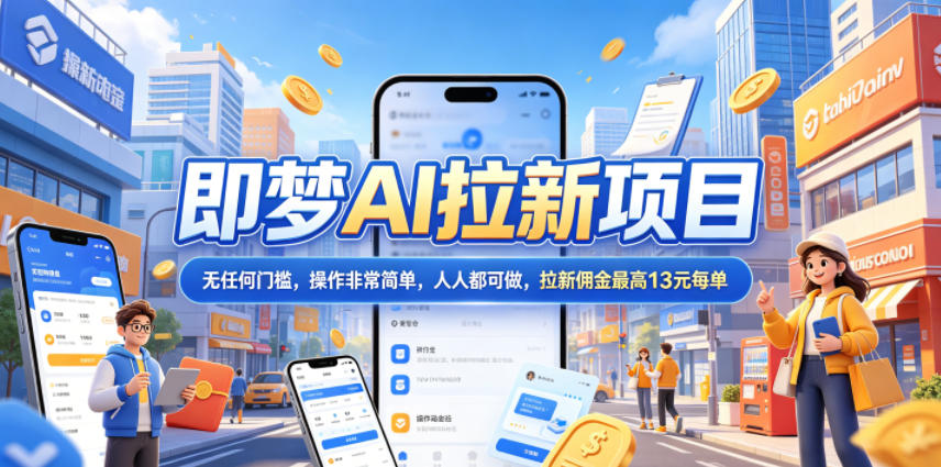 2026年即梦AI拉新项目最新玩法，无任何门槛，操作非常简单，人人都可做，拉新佣金最高13米每单(更新6月24日)-智点网