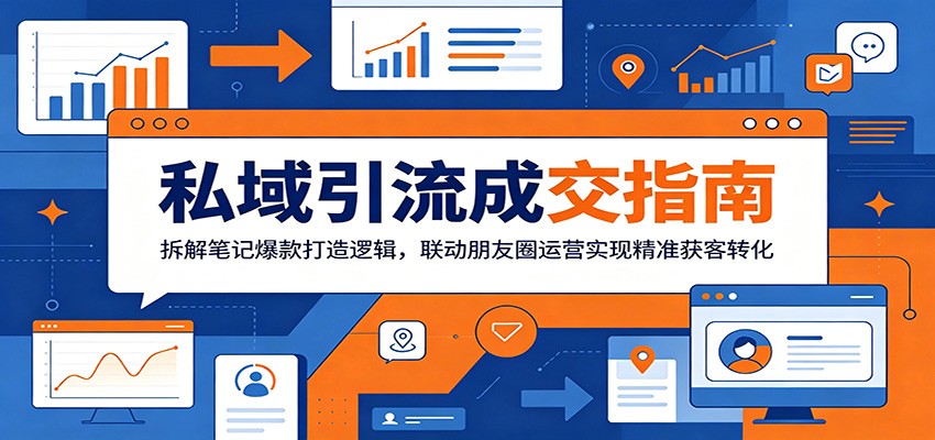 私域引流成交指南：拆解笔记爆款打造逻辑，联动朋友圈运营实现精准获客转化-智点网