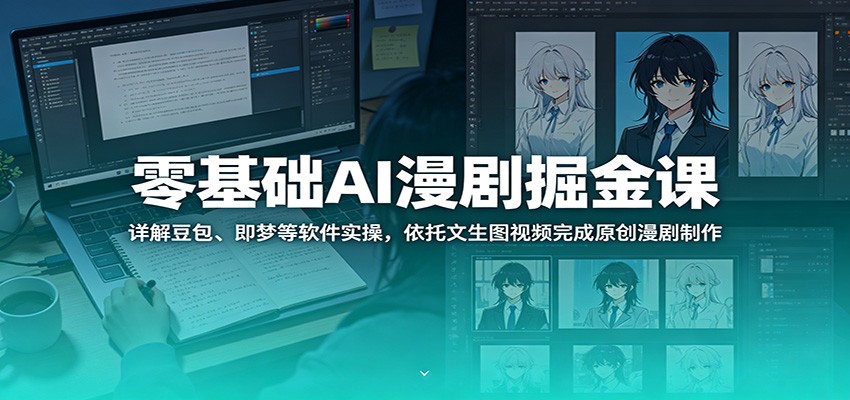 零基础AI漫剧掘金课：详解豆包、即梦等软件实操，依托文生图视频完成原创漫剧制作-智点网