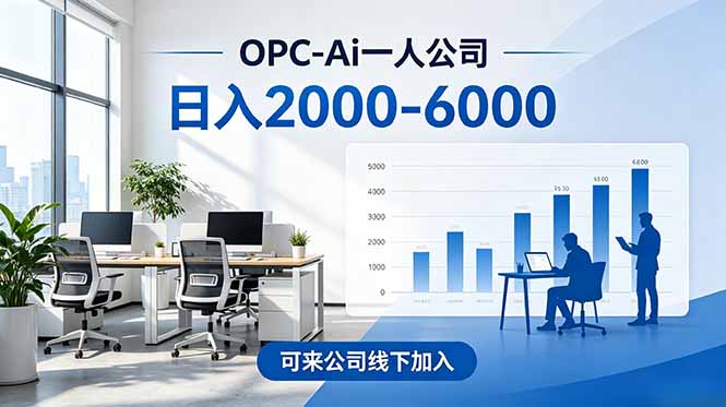 2026创业新风口—OPC一人公司模式震撼首发！日收益2000-6000+，项目绿色长久，安全稳健，合…-智点网