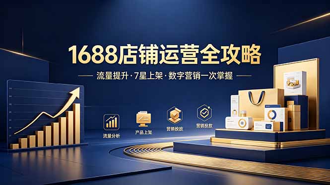 1688店铺没流量？产品上架不到7星？数字营销不会投？全套运营技能一次学(更新6月-智点网