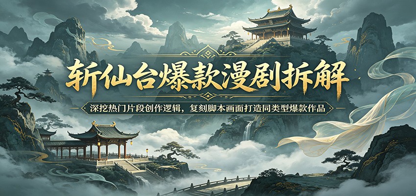 斩仙台爆款漫剧拆解：深挖热门片段创作逻辑，复刻脚本画面打造同类型爆款作品-智点网