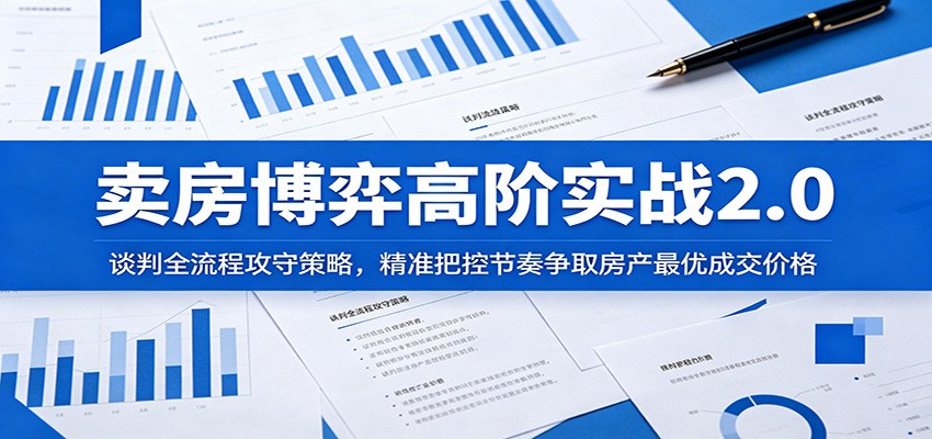 卖房博弈高阶实战2.0：谈判全流程攻守策略，精准把控节奏争取房产最优成交价格-智点网