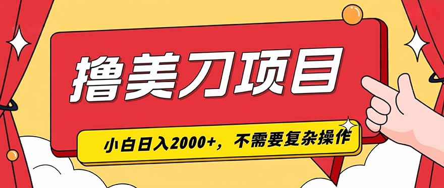 撸美刀，单日收入2000+，小白可做-智点网