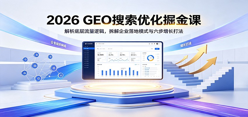 2026 GEO搜索优化掘金课：解析底层流量逻辑，拆解企业落地模式与六步增长打法-智点网