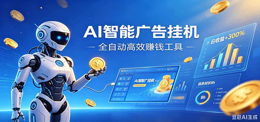 AI智能广告挂机，小白轻松上手，在家自动赚收益-智点网