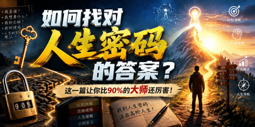 付费文章：如何找对人生密码的答案？这一篇让你比90%的大师还厉害！-智点网